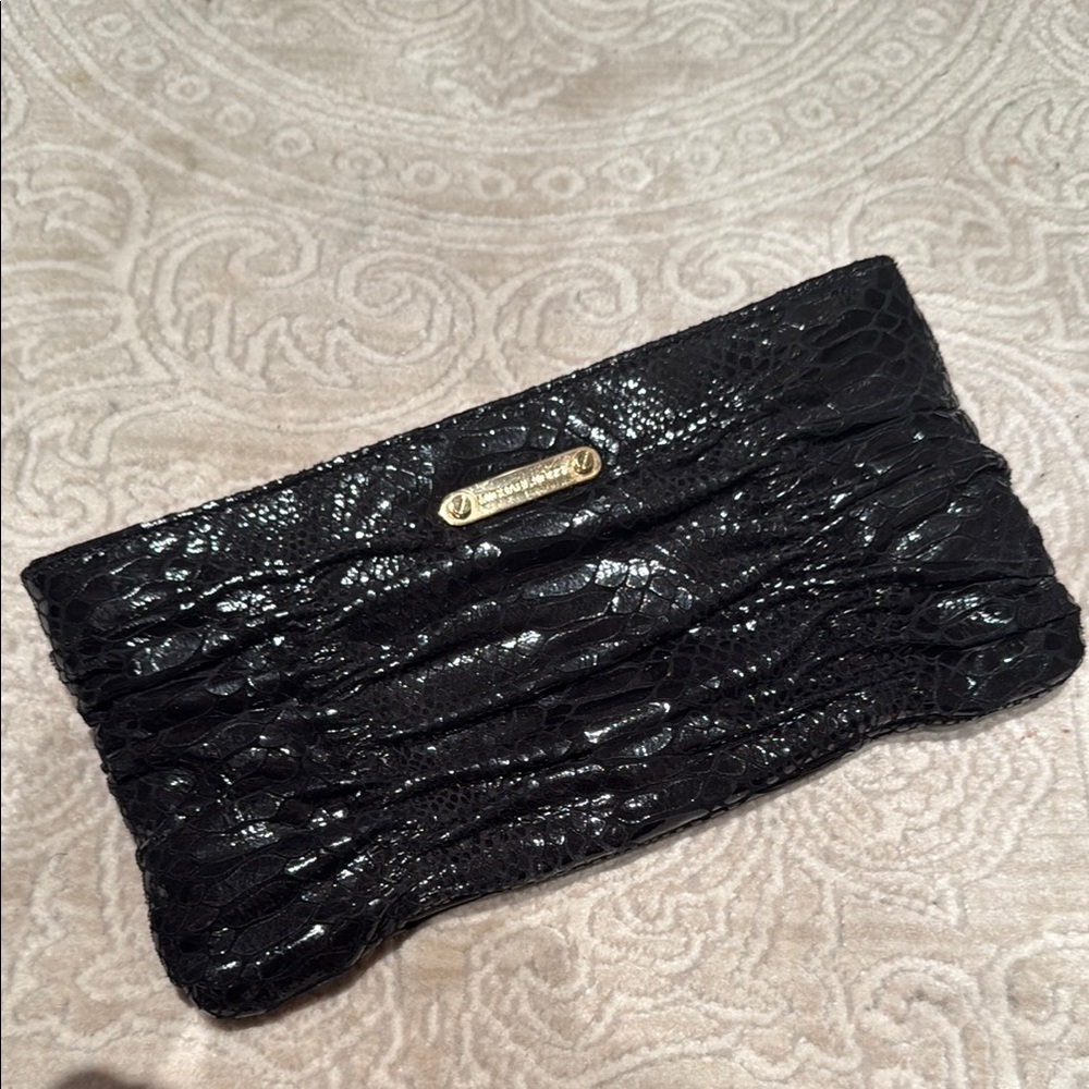 Michael Kors Snake Print Black Clutch Bag